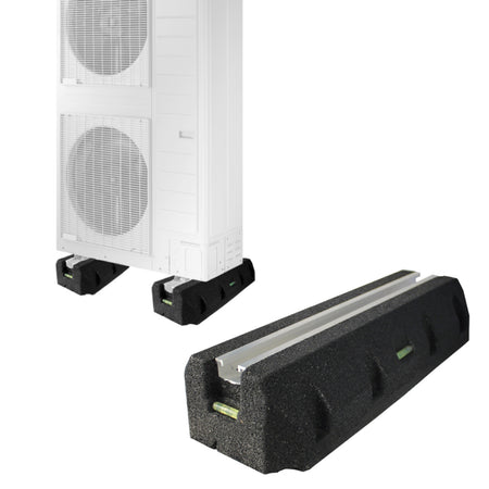Base Antivibrante A Pavimento Per Unità Esterne Di Condizionamento In Alluminio E Gomma Modello Khum - Dimensioni Mm: 250X160X90 Portata 300 Kg Per Kit - Vec