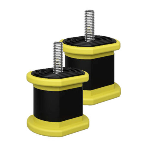 Supporto Antivibrante Per Staffe Di Condizionamento E A Pavimento Per Unità Esterne In Termoplastico - Dimensioni Mm : 40X40 Portata 200 Kg Per Kit - Vec