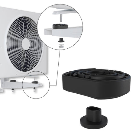 Supporto Antivibrante Per Staffe Di Condizionamento In Termoplastico Serie Grinta - Dimensioni Mm: 40X56 Altezza 15 Mm Portata 70 Kg Per Kit - Vec