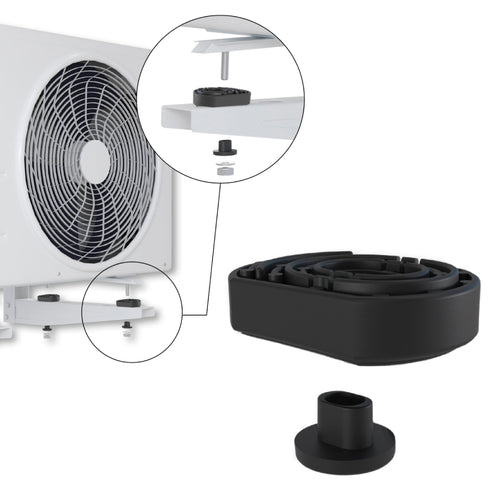 Supporto Antivibrante Per Staffe Di Condizionamento In Termoplastico Serie Grinta - Dimensioni Mm: 40X56 Altezza 15 Mm Portata 70 Kg Per Kit - Vec