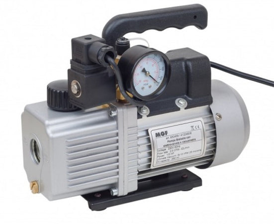 Pompa Vuoto Bistadio Con Elettrovalvola E Vacuometro Lt56 - Portata Lt/M 56 - Dim:305X123X230 Mm - Mgf