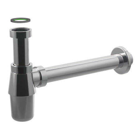 Sifone Scarico A Bottiglia In Ottone Cromato Senza Piletta Per Lavabo - Attacco Piletta 11/4, Scarico Ø32X250 Mm - Bon