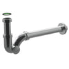 Sifone Scarico A Esse In Ottone Cromato Senza Piletta Per Bidet Con Ispezione Laterale - Attacco Piletta 11/4- Scarico Ø32X250 Mm - Bon