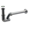 Sifone Scarico A Colonna In Ottone Cromato Senza Piletta Per Lavabo A Colonna Con Ispezione - Attacco Piletta 11/4 - Scarico Ø32X250 Mm - Bon