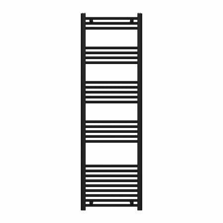 Radiatore Termoarredo Scaldasalviette Nero Opaco Con Tubolari Ø25Mm Modello Elvia - Mm 1512X500 Watt 738 Int.450 - Mam