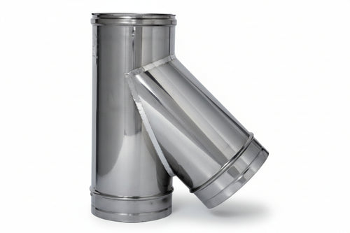 Raccordo Braga A 135 ° Acciaio Inox Aisi 304 Monoparete Spess. Mm.05- - Ee ¸ Mm.250 -