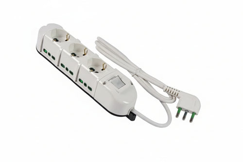 Multipresa 3 Bip. + Sch. + 6 Bip. Later. Con Int. Linea Retail Triax- - Bianca 49122 - Fanton
