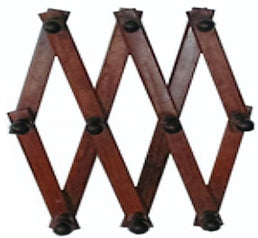 Appendiabito Estensibile 4 Posti Legno Scuro