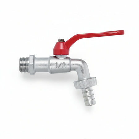 Rubinetto A Sfera Con Maniglia A Leva- - M 3/8 Con Portagomma F 3/4 - 5 Pezzi Aglaia