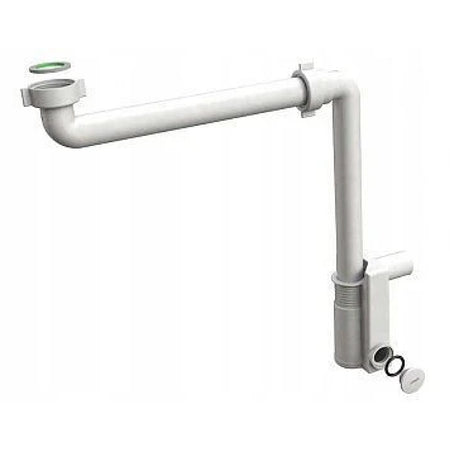 Sifone Scarico In Polipropilene Pp Senza Piletta Per Lavabo O Bidet Con Ispezione Laterale Modello U - 11/4 X Ø32 - Con Ispezione - Bon