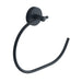 Porta Salviette Da Parete Ad Anello In Acciaio Inox Nero Opaco Modello Eros - Dim. Cm (Lxpxh): 20,5X4,2X16,7 - Nero Opaco - Gdy