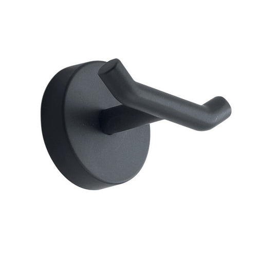 Appendino Doppio Da Parete In Acciaio Inox Nero Opaco Modello Eros - Dim. Cm (Lxpxh): 7X4,6X5 - Nero Opaco - Gdy