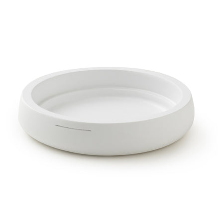 Porta Sapone Da Appoggio In Resina Bianca Modello Kira - Dim. Cm (Lxpxh): 11,3X11,3X2,26 - Bianco Matto - Gdy