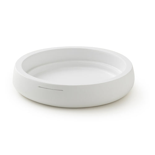 Porta Sapone Da Appoggio In Resina Bianca Modello Kira - Dim. Cm (Lxpxh): 11,3X11,3X2,26 - Bianco Matto - Gdy