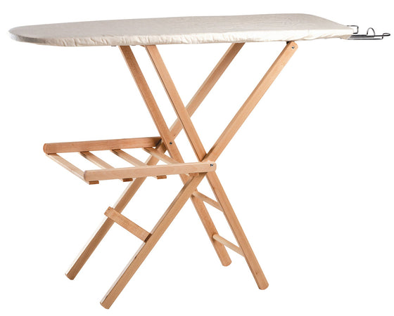 Asse Da Stiro Eco In Legno Chiaro Piano Cm. 117X35