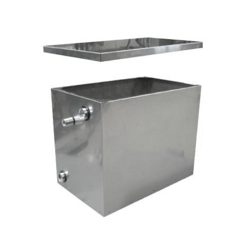 Vaso Di Espansione Aperto In Acciaio Inox Aisi 304 Con Raccordi - Lt 30 - Gfr