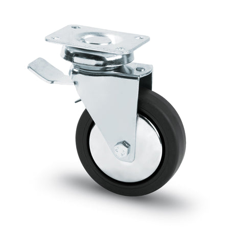 Avo Ruota Girevole Per Mobili+Freno Art.154 Bis Mm. 80-Piastra Mm. 64X50 4.00 Pz