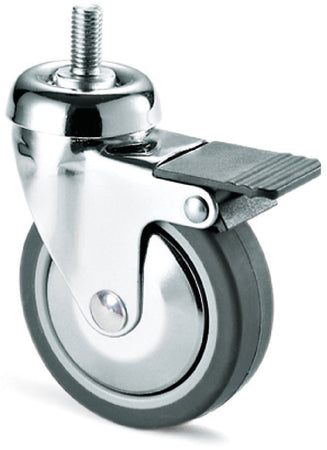 Avo Ruota Girevole Per Mobili+Freno Art.220Cbisb Mm. 80-Perno M10X20 4.00 Pz