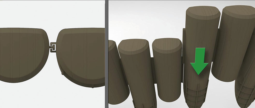 Bama Bordatura Modulare Per Aiuole 6 Moduli Col. Cacao Mt. 2,3