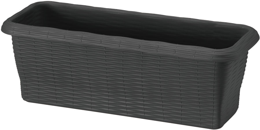 Bama Fioriera Rettangolare Paglia Normal Col. Antracite Cm. 50X20X17,5 H