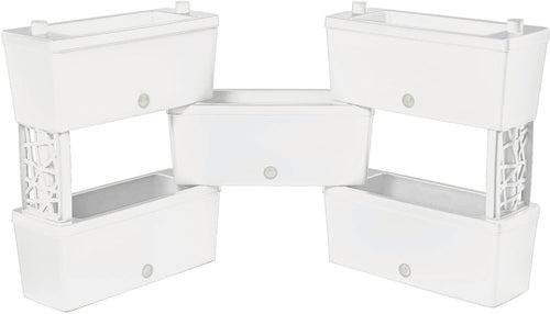 Bama Kit Fioriera Rettangolare Brick 5 Pz. Col. Panna Cm. 60X23X27 H