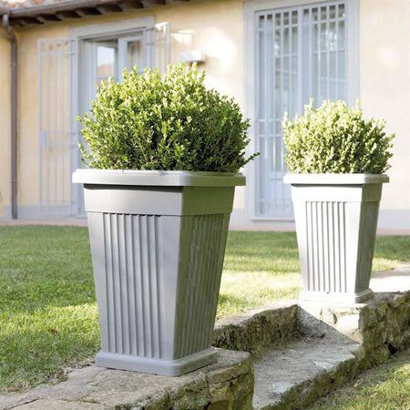 Bama Vaso Piramide Col. Bianco Cm. 40X40X59 H