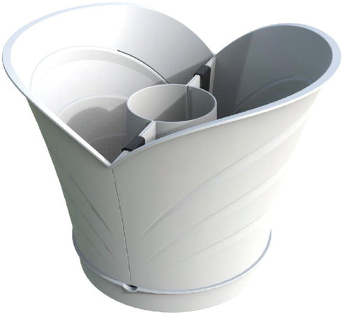 Bama Vaso Tulipano Set 2 Vasi Col. Bianco Cm. 34,5X19X30 H