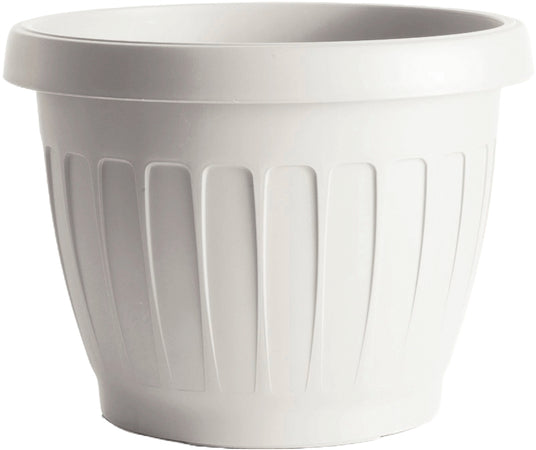 Bama Vaso Tondo Terra Col. Bianco Ø Cm. 30X22 H