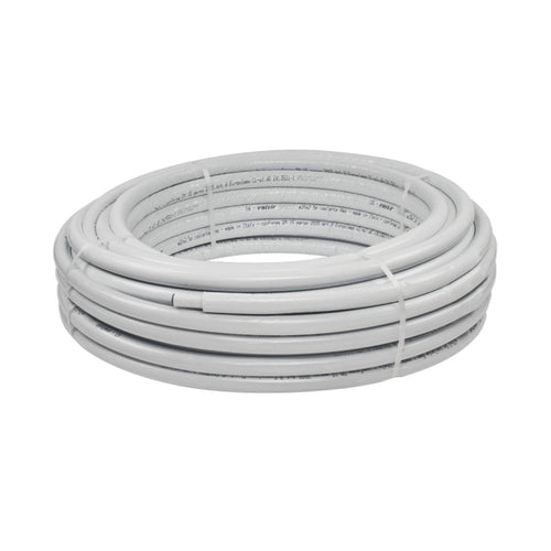 Tubo Multistrato Rivestito Grigio Ad Alta Densità Esterna E Flessibilità Modello Mixal Hdpe/Pe-Xb - Ø16X2 - Hdpe/Pe-Xb - Spessore Isolamento 6Mm - 50 Metri- Vil