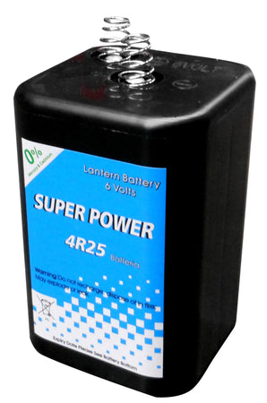 Batteria Per Lampeggiatori Da Cantiere 4R25 Cm. 6,5X6,5X9,5 H