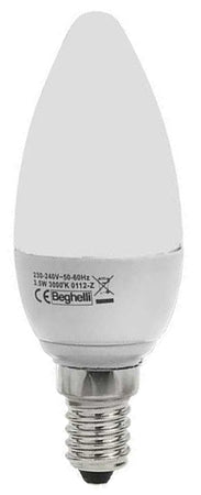 Beghelli Lampada A Led Oliva E14 Luce Calda 3,5 W 10.00 Pz