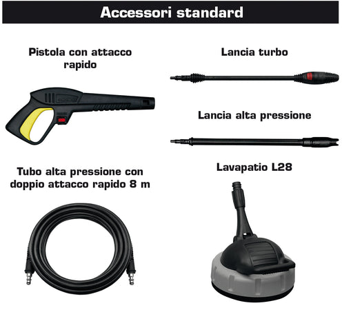 Lavorwash Idropulitrice Ad Acqua Fredda Ad Induzione Pascal 20 2.100 W Con Patio