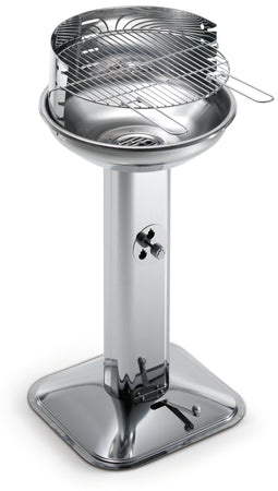 Ompagrill Barbecue Inox Venus 480 Pro System Griglia Acciaio Cromato Ø Cm. 44 - H Cm. 89