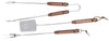 Ompagrill Set Utensili Per Barbecue 3 Pezzi: Pinza, Paletta, Forchettone Con Manico Da Cm. 55