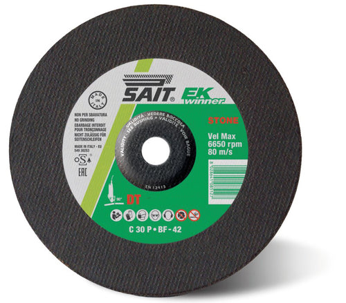 Sait Disco Abrasivo A Centro Depresso Ek Winner-Dt Per Taglio Pietra Ø Mm. 115X3,0X22,23 10.00 Pz