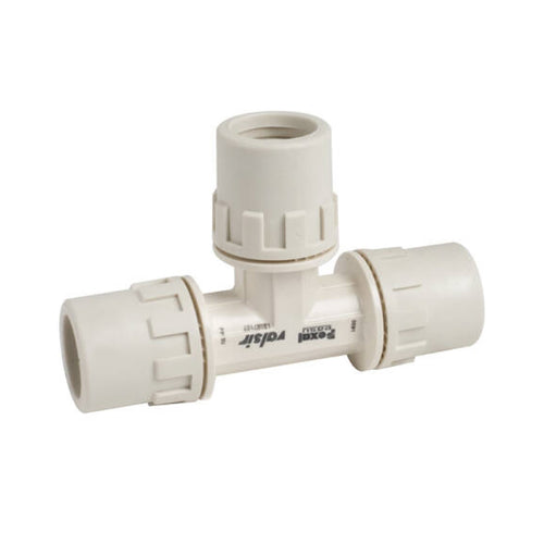 Raccordo A T Intermedio A Passaggio Totale Connessione Mediante Bicchieratura In Tecnopolimero Serie - 26/2X26/2X26/2 - Vil