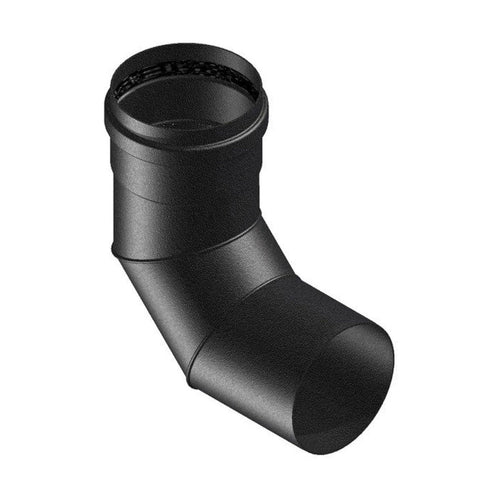 Curva 90 ° Smaltata Nero Opaco Per Stufe A Pellet - Ee ¸80 - Cov