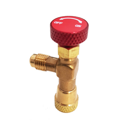 Rubinetto Premivalvola Shut-Off R410A - Ing.Fem.5/16 Sae Rh (Dx) -Usc.Mas.1/4 Sae Rh (Dx) - Ger