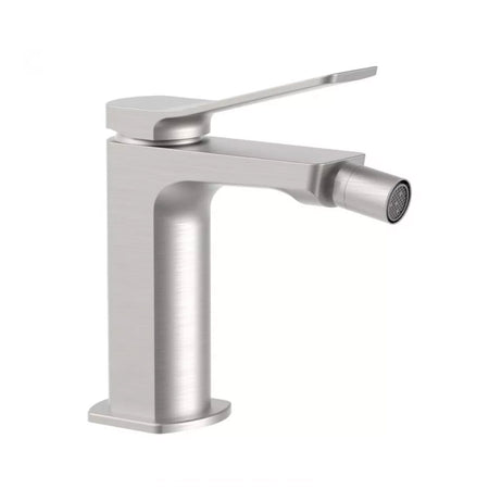 Rubinetto Miscelatore Monocomando Steel Looking Per Bidet Serie Tilt - 3/8 - Senza Piletta - Steel Looking - Paf