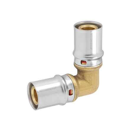 Raccordo Curvo Intermedio A Pressare Per Tubo Multistrato Modello Ap151 - Ø20X2 - Ø20X2 - Ape