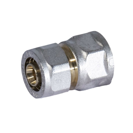 Raccordo Diritto Femmina A Stringere A Corpo Unico Per Tubo Multistrato Modello 702Fp - 1/2 Ø16 - Ape