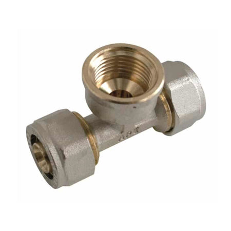 Raccordo A T Femmina A Stringere A Corpo Unico Per Tubo Multistrato Modello 732Fp - 3/4 Ø20X2 - Ape
