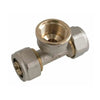 Raccordo A T Femmina A Stringere A Corpo Unico Per Tubo Multistrato Modello 732Fp - 3/4 Ø26X3 - Ape