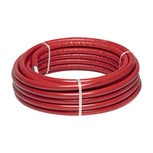 Tubo Multistrato Rivestito Rosso Ape Multylayer Pe-Xb/Al/Pe-Xb - Ø16X2 Pe-Xb/Al/Pe-Xb - Spessore Isolamento 6Mm - 50 Metri- Ape