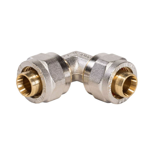 Raccordo Curvo Intermedio A Stringere Tre Pezzi Per Tubo Multistrato Modello 751L - Ø16 - Ape
