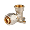 Raccordo Curvo Femmina Flangiato A Stringere Tre Pezzi Per Tubo Multistrato Modello 754L - 1/2 Ø16 - Ape