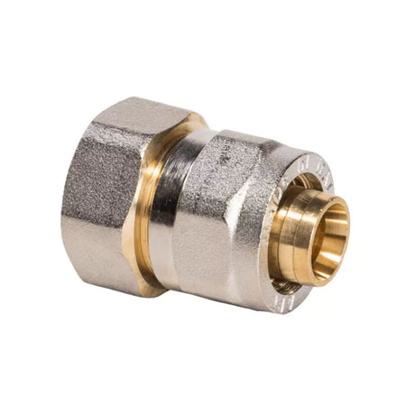 Raccordo Diritto Femmina A Stringere Tre Pezzi Per Tubo Multistrato Modello 702L - 3/4 Ø16 - Ape