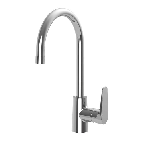 Rubinetto Miscelatore Monocomando Cromato Per Lavello Con Canna Alta Tonda Serie Orange - 3/8 - Paf