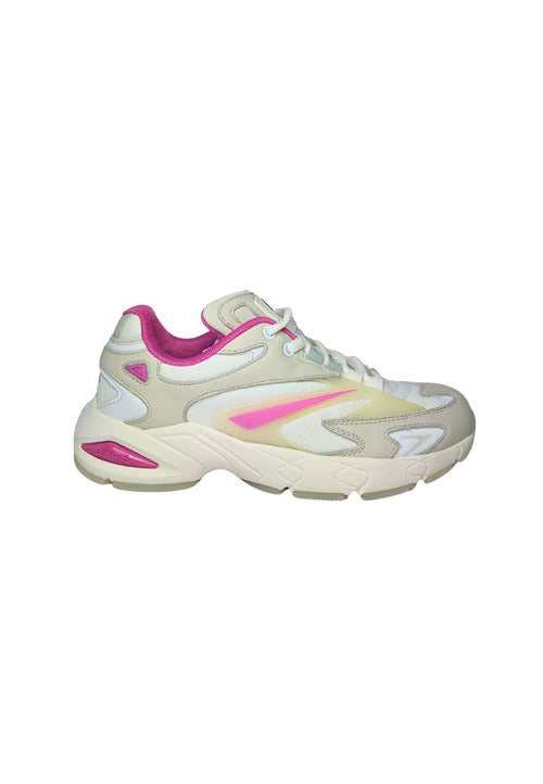 D.A.T.E. Scarpe Donna DATE Sneakers SN23 Net White- Fuxia da donna