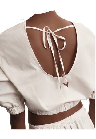 AKEP Blusa con ricami in paillettes sulle maniche Donna scollo dietro da donna